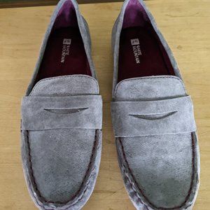 White Mountain Gray Suede Flats